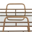 Pemberly Row Modern / Contemporary Bar Cart in Antique Gold Finish