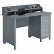 Pemberly Row Classic Engineered Wood Office Computer Desk with Hutch in Gray