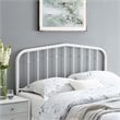 Pemberly Row Contemporary Modern Twin Metal Spindle Headboard in White