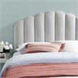 Pemberly Row Full/Queen Modern Performance Velvet Headboard in Light Gray