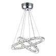Pemberly Row Ring Transitional Metal LED Chandelier in Chrome