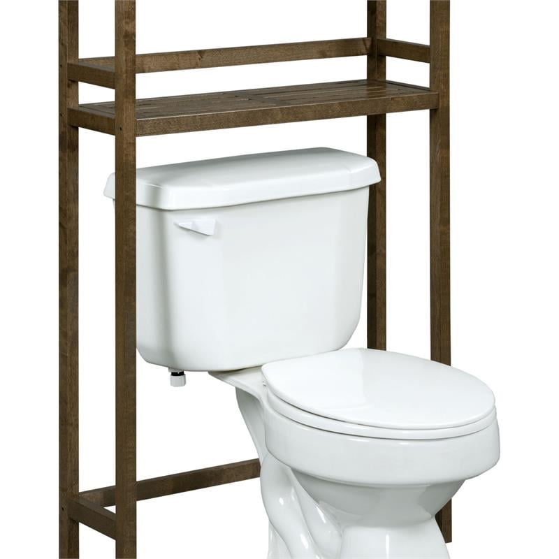 Pemberly Row Modern 2-tier Solid Wood Space Saver Antique Chestnut