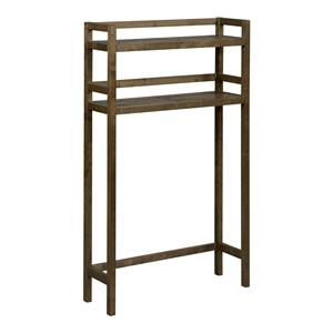 Pemberly Row Modern 2-tier Solid Wood Space Saver Antique Chestnut