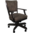 Pemberly Row Swivel Wood Dining Caster Chair Classic on Wheels in Brown - Walnut