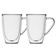 Pemberly Row Latte Mug Glass Double Wall Handle 4 PC 435ML Barista