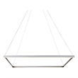 Pemberly Row Square Adjustable ETL Certified Integrated LED Chandelier Silver