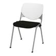 Pemberly Row Modern Stack Chair - Tuxedo Fabric Upholstered Seat