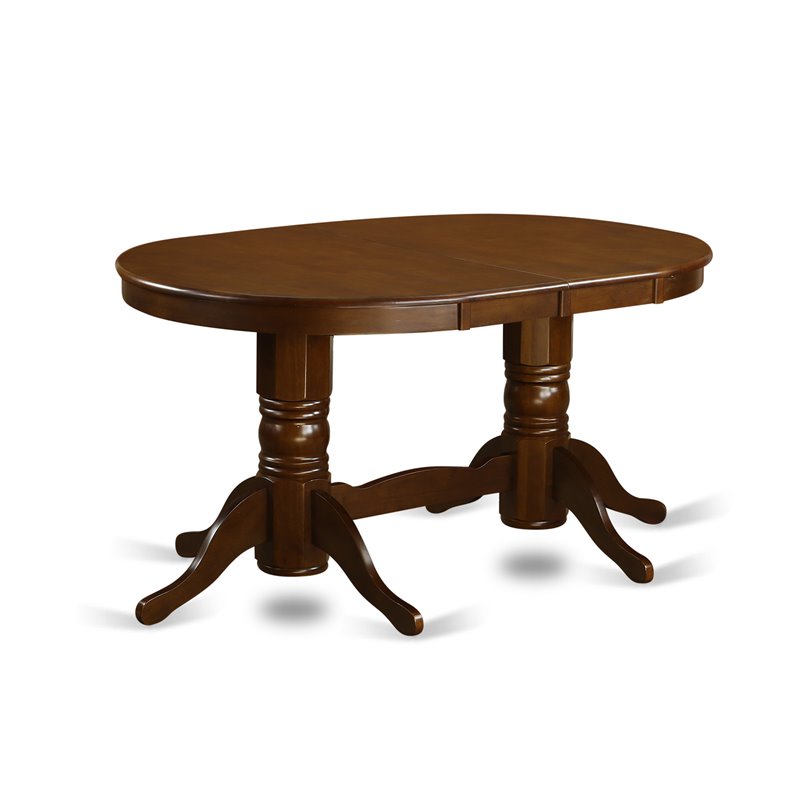 Pemberly Row Oval Traditional Wood Dining Table in Espresso Finish