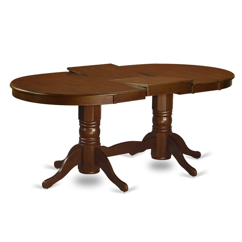 Pemberly Row Oval Traditional Wood Dining Table in Espresso Finish
