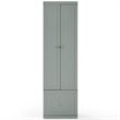 Pemberly Row Contemporary Contemporary Modern Wood/Metal Pantry Closet in Gray