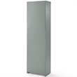 Pemberly Row Contemporary Contemporary Modern Wood/Metal Pantry Closet in Gray