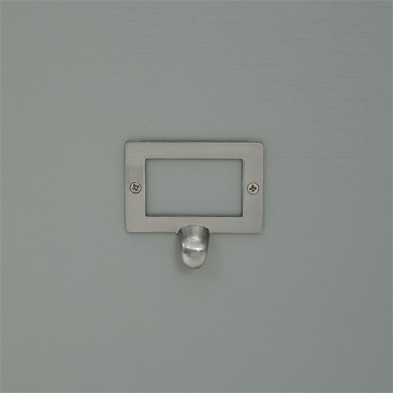 Pemberly Row Contemporary Contemporary Modern Wood/Metal Pantry Closet in Gray