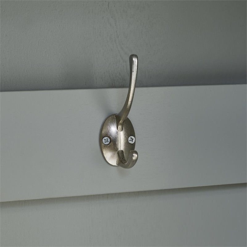 Pemberly Row Contemporary Contemporary Modern Wood/Metal Pantry Closet in Gray