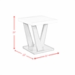 Pemberly Row Modern / Contemporary Square Marble End Table in Gray