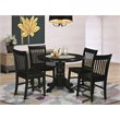 Pemberly Row Modern 3-piece Traditional Wood Dinette Set in Black