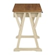 Pemberly Row Rustic Writing Desk with Drawers - Antique White - Engineered Wood