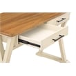 Pemberly Row Rustic Writing Desk with Drawers - Antique White - Engineered Wood