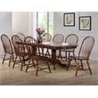 Pemberly Row Windsor Solid Wood Dining Chairs in Chestnut (Set of 2)
