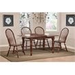 Pemberly Row Windsor Solid Wood Dining Chairs in Chestnut (Set of 2)