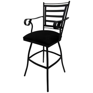 Pemberly Row Outdoor Patio Extra Tall Spectator Swivel Bar Stool 35&quot - Jenna