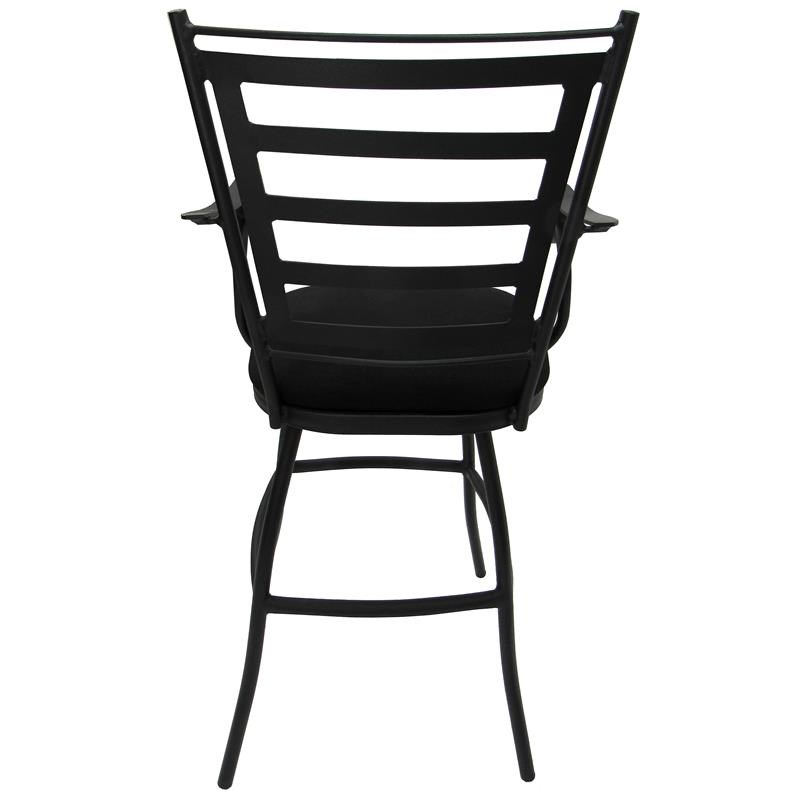 Pemberly Row Outdoor Patio Extra Tall Spectator Swivel Bar Stool 35