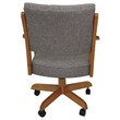 Pemberly Row Solid Wood Dining Caster Chair - Mojave Gray - Mojave Gray - Honey