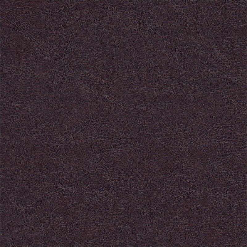 Pemberly Row Transitional Faux Leather Storage Ottoman in Brown Finish