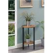 Pemberly Row 24-inch Two-Tier Plant Stand in Nutmeg Wood Finish