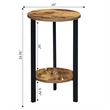 Pemberly Row 24-inch Two-Tier Plant Stand in Nutmeg Wood Finish
