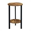 Pemberly Row 24-inch Two-Tier Plant Stand in Nutmeg Wood Finish