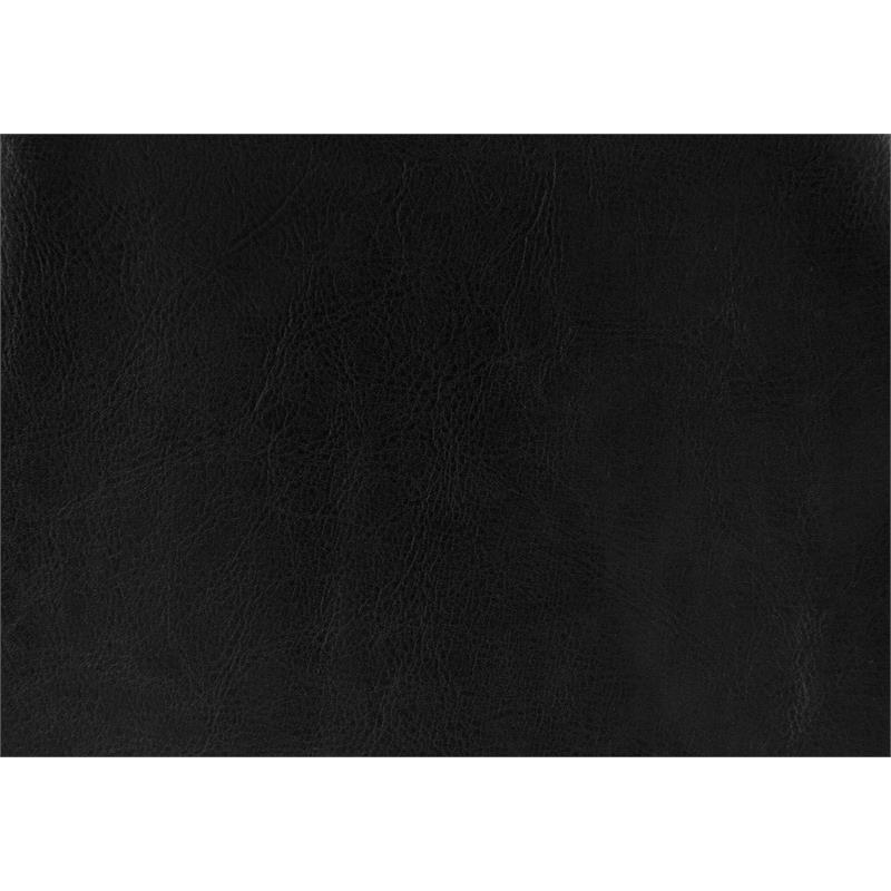 Pemberly Row Bedroom Accent Nightstand End Side Lamp in Black Pu Leather