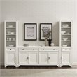 Pemberly Row 3PC Entertainment Center/Sideboard and Bookcases in White