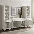 Pemberly Row 3PC Entertainment Center/Sideboard and Bookcases in White