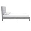 Pemberly Row Upholstered Platform Bed Queen in Light Gray Velvet