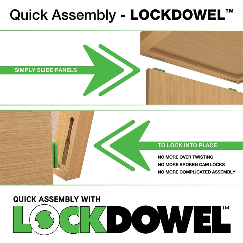 Pemberly Row 2-Drawer Wood Vertical File with Lockdowel - Natural Finish