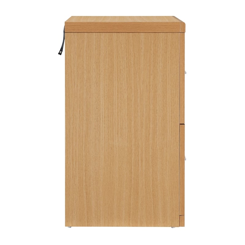 Pemberly Row 2-Drawer Wood Vertical File with Lockdowel - Natural Finish