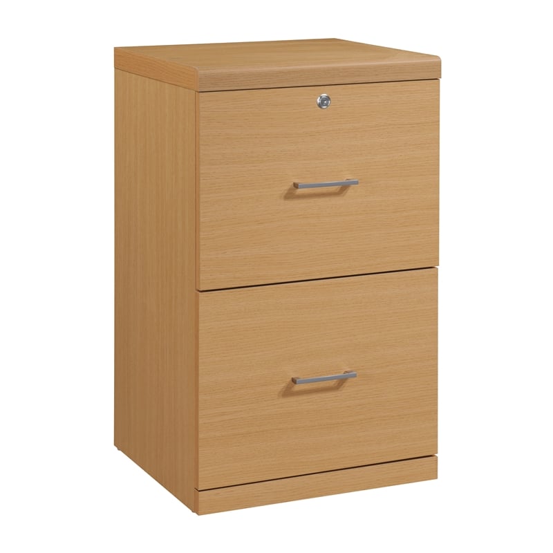 Pemberly Row 2-Drawer Wood Vertical File with Lockdowel - Natural Finish