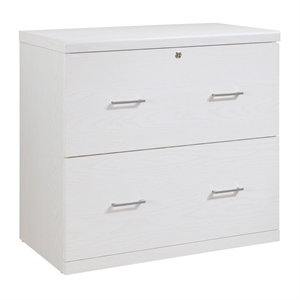 Pemberly Row 2-Drawer Engineered Wood Lateral File with Lockdowel - White Finish