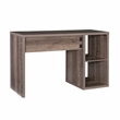 Pemberly Row Contemporary Wood Two Cube Home Office Desk in Gray