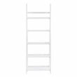 Pemberly Row Modern / Contemporary Wood Five Shelf Bookcase in White