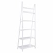Pemberly Row Modern / Contemporary Wood Five Shelf Bookcase in White