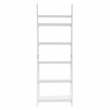 Pemberly Row Modern / Contemporary Wood Five Shelf Bookcase in White