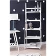 Pemberly Row Modern / Contemporary Wood Five Shelf Bookcase in White