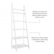 Pemberly Row Modern / Contemporary Wood Five Shelf Bookcase in White
