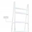 Pemberly Row Modern / Contemporary Wood Five Shelf Bookcase in White