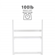 Pemberly Row Modern / Contemporary Wood Five Shelf Bookcase in White