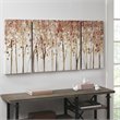 Pemberly Row 3-Piece MDF and Gel Canvas with Knife Pallet Embellishment in Red