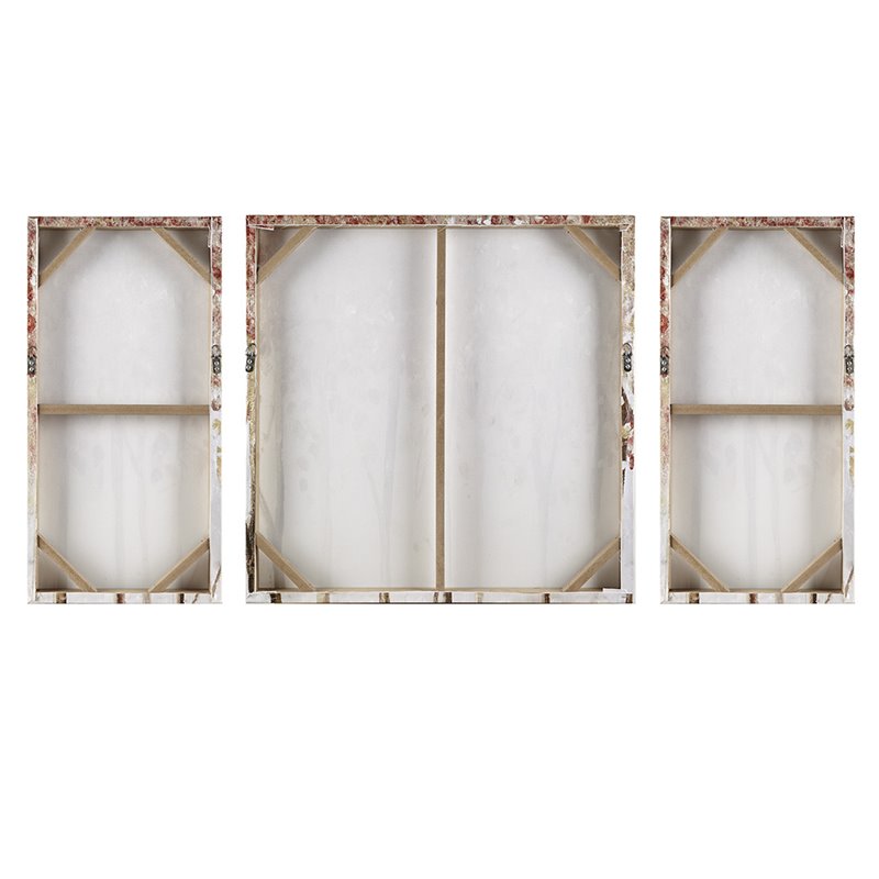 Pemberly Row 3-Piece MDF and Gel Canvas with Knife Pallet Embellishment in Red