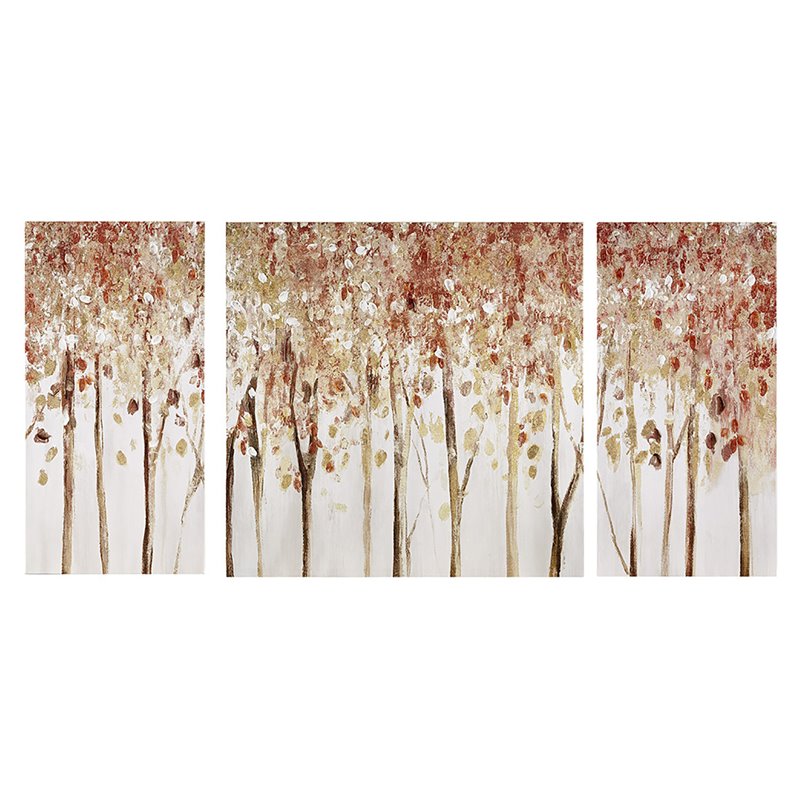 Pemberly Row 3-Piece MDF and Gel Canvas with Knife Pallet Embellishment in Red