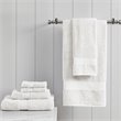 Pemberly Row Organic 6-Piece 100 Percent Cotton Towel Set in White